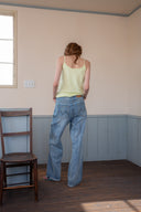 STRING HALTER NECK TANK TOP IN LIGHT YELLOW image 8