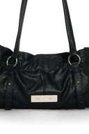 SHIRRING TIE BUCKLE SHOULDER BAG IN BLACK image 4