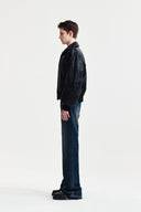 FAUX LEATHER DOWN JUMPER FOR MEN IN BLACK image 6