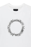 MATIN KIM CIRCLE LOGO TOP FOR MEN IN WHITE image 3