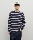 MULTI COLOR STRIPE LONG SLEEVE IN NAVY image 16