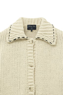 HANDMADE COLLAR KNIT CARDIGAN FOR MEN IN BUTTER image 14