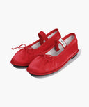 W BANDING RIBBON FLAT SHOES IN RED image 9