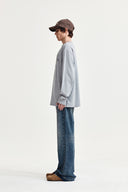 WASHED FLARE DENIM PANTS FOR MEN IN LIGHT BLUE image 6