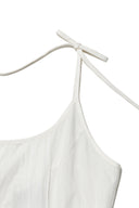 HOOK AND EYE LAYERED LONG DRESS IN IVORY image 3