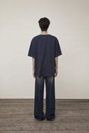 DIRTY WASHED DENIM PANTS FOR MEN IN BLUE image 7