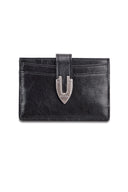 WESTERN BUCKLE CARD WALLET IN BLACK image 1