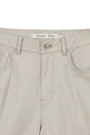 SIDE PINTUCK POINT PANTS IN BEIGE image 4