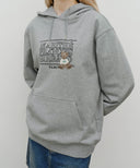DOODLE CLASSIC BEAR HOODIE IN HEATHER GREY image 4