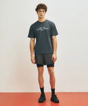 MARITHE SPORT M DOUBLE-LAYER SHORTS IN CHARCOAL GREY