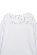 RAW HEM FINISHED BOAT NECK TOP IN WHITE image 4