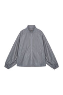 MATIN KIM LOGO COATING JUMPER IN DARK GRAY image 13