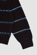 HAIRY STRIPE PIQUE KNIT TOP IN BROWN image 5