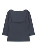 3/4 SLEEVE TOP & TANK LAYERED SET IN SMOKE BLUE image 16
