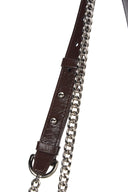 GLOSSY QUILTING MEDIUM CHAIN BAG IN DARK BROWN image 4