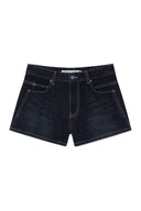 STITCH POINT DENIM SHORTS IN BLACK image 9