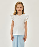 KIDS W LACE FRILL SLEEVELESS IN WHITE image 12