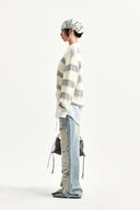 TEXTURE BLOCK STRIPE KNIT PULLOVER IN LIGHT YELLOW image 6