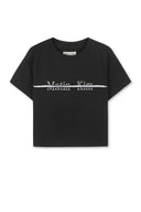 MATIN KIM LOGO CUTTED CROP TOP IN WHITE image 6