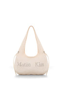 SIDE STRAP MESH MINI TOTE BAG IN IVORY image 1