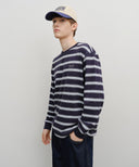 MULTI COLOR STRIPE LONG SLEEVE IN NAVY image 18