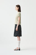 BACK SLIT SLIM TOP IN LIGHT KHAKI image 6