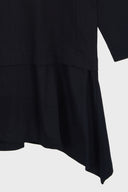 BACK OPEN HOODY JERSEY DRESS IN BLACK image 17