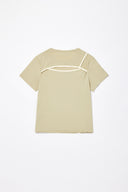 BACK SLIT SLIM TOP IN LIGHT KHAKI image 3