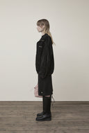 STITCH POINT HIGH NECK JUMPER IN BLACK image 6