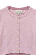 LAYERED TEXTURE KNIT CARDIGAN IN LILAC image 3