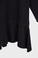 BACK OPEN HOODY JERSEY DRESS IN CHARCOAL GREY image 5
