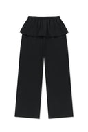 LAYERED SKIRT JERSEY PANTS IN BLACK image 12