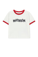 MATIN LOGO RINGER CROP TOP IN WHITE image 1