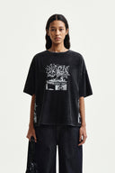 VINTAGE GRAFFITI ARTWORK TOP IN BLACK image 5