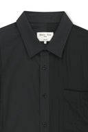 MIXED PANEL OVER FIT SHIRT IN BLACK image 4