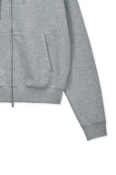 BACK LOGO ESSENTIAL HOODY ZIP UP IN GRAY image 4