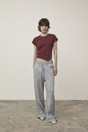 TWIST POINT SLIM TOP IN BURGUNDY image 8