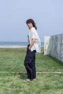 STRING NYLON CARGO PANTS IN BLACK image 9