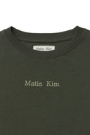 EMBROIDERY SMALL LOGO OVERSIZE TOP IN KHAKI image 3
