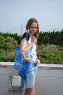 CUT LINE POINT DENIM SHORTS IN BLUE image 9