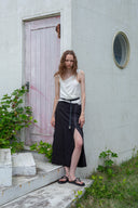 UNBALANCE TUCK SLEEVELESS TOP IN WHITE image 19