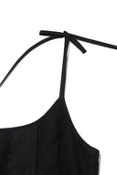 HOOK AND EYE LAYERED LONG DRESS IN BLACK image 15