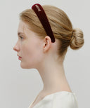 REGULAR LOGO VELVET HAIR BAND IN BURGUNDY image 12