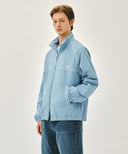 CLASSIC LOGO HIGH NECK WIND JACKET IN ASH BLUE image 9
