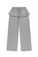 LAYERED SKIRT JERSEY PANTS IN GRAY image 1