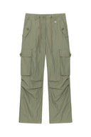 STRING NYLON CARGO PANTS IN KHAKI image 1