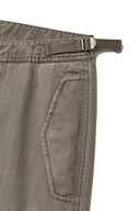 PATCH POINT WASHED COTTON PANTS IN BROWN image 4