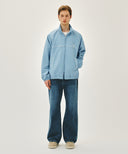 CLASSIC LOGO HIGH NECK WIND JACKET IN ASH BLUE image 5