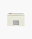 CLASSIC LOGO ZIP CARD WALLET IN IVORY image 4