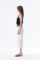HEM TIE DETAIL SLEEVELESS TOP IN BLACK image 18